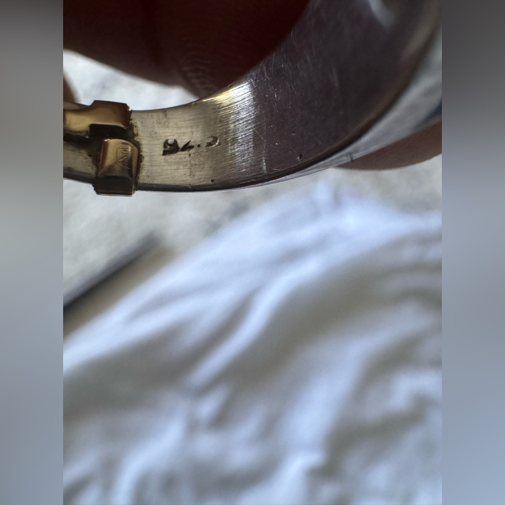 Silver Ring with Blue Stone - Picture 7 of 9